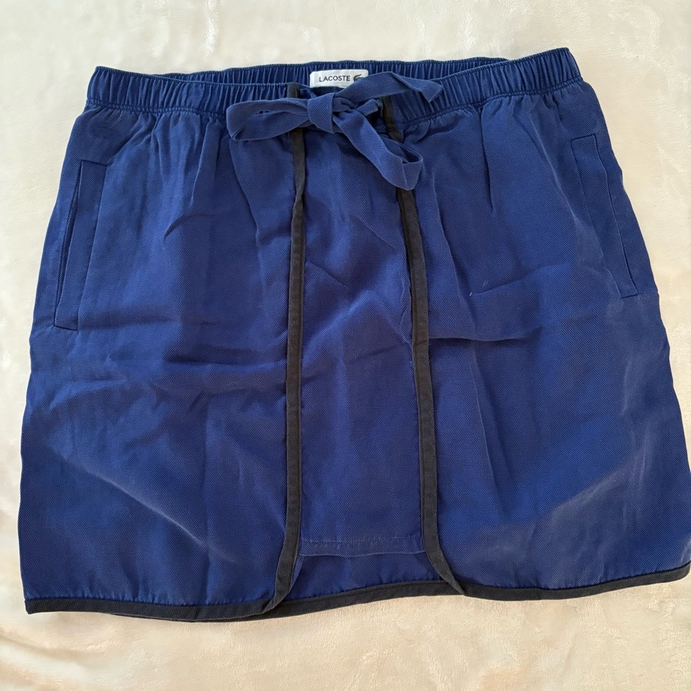 Lacoste Women's Blue Mini Pull On Skirt